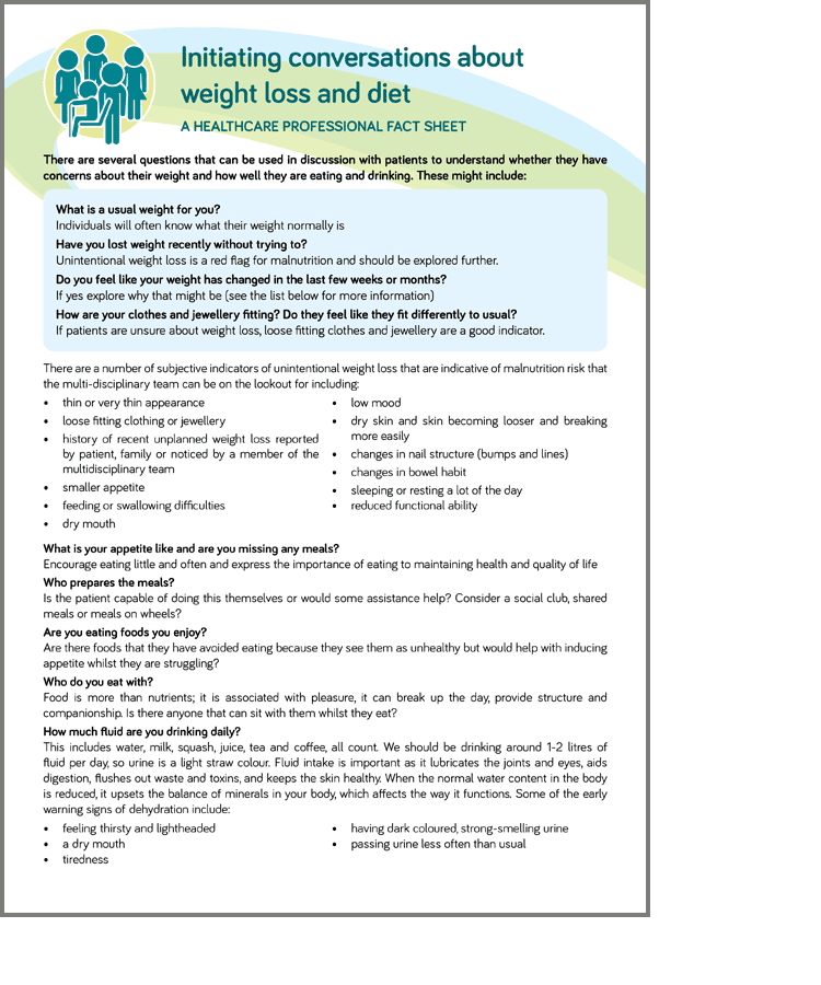 information sheet: subjective indicators of malnutrition risk